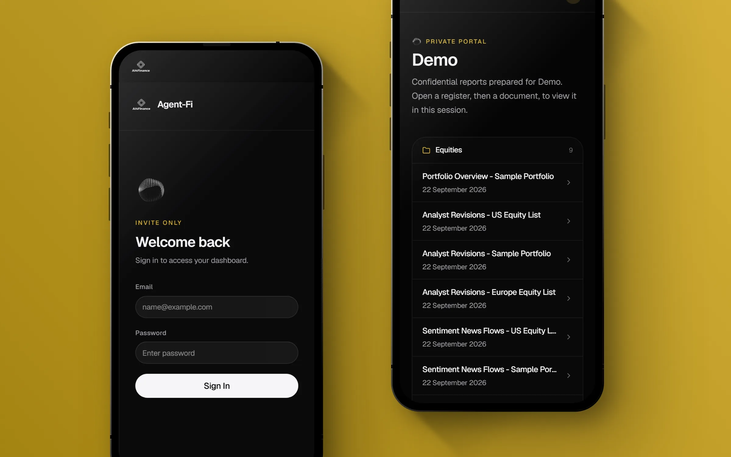 Agent-Fi - Financial Reports Portal