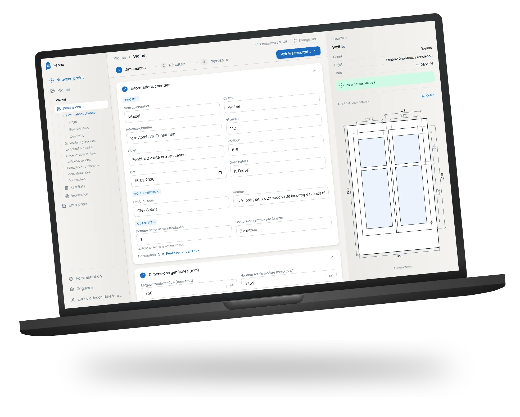 Feneo - Configurateur de fenêtres