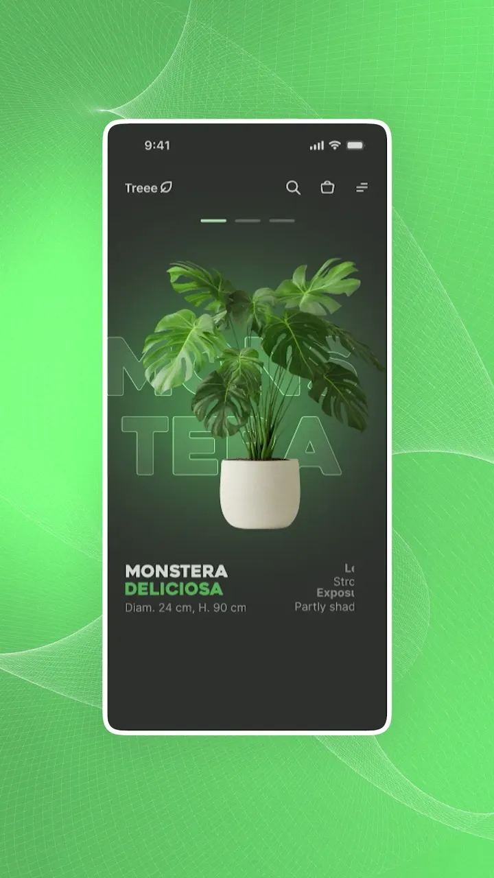 Concept d'application mobile animé : Plants